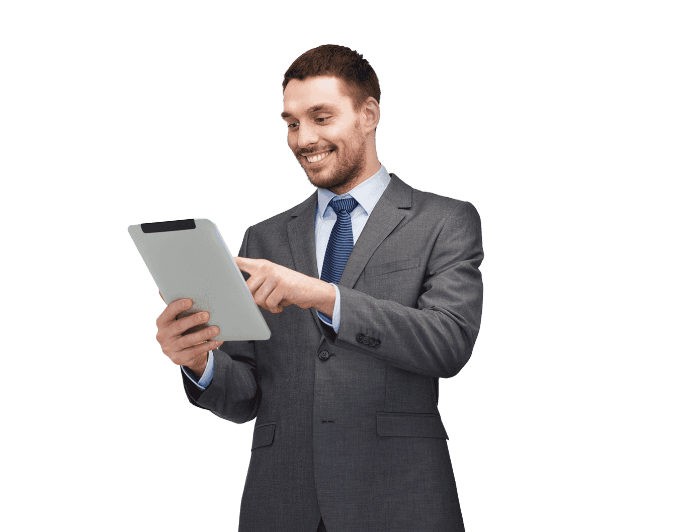Businessman using a tablet