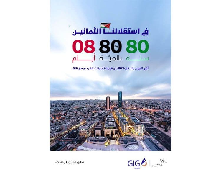 Gulf Insurance Group – Jordan Offers Cashback on Individual Insurance Policies in Celebration of Jordan’s Independence Anniversary